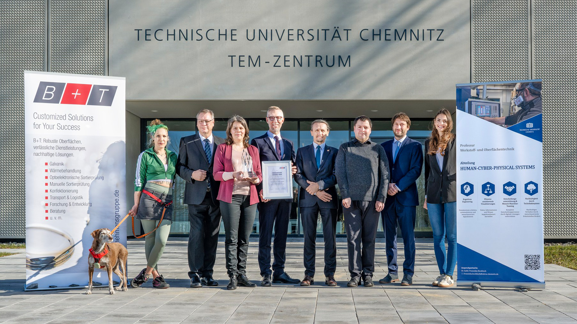 B+T ehrt die TU Chemnitz mit dem Innovation Award 2025 